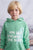 Lenzi Hoody in mattgrün mit dem LOVE KIDS, LOVE WEAR, LOVE BEARS Print für Kinder